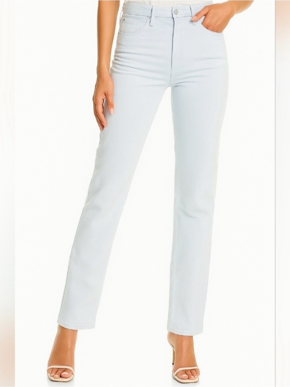 NWT WeWoreWhat Kick-Flare Stretch Denim in Super Bleached, Size 24